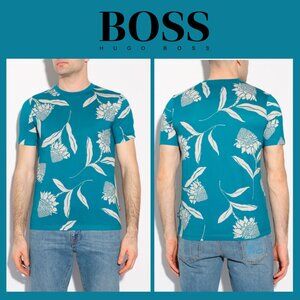 Boss Slim Fit Mercerised Floral Top